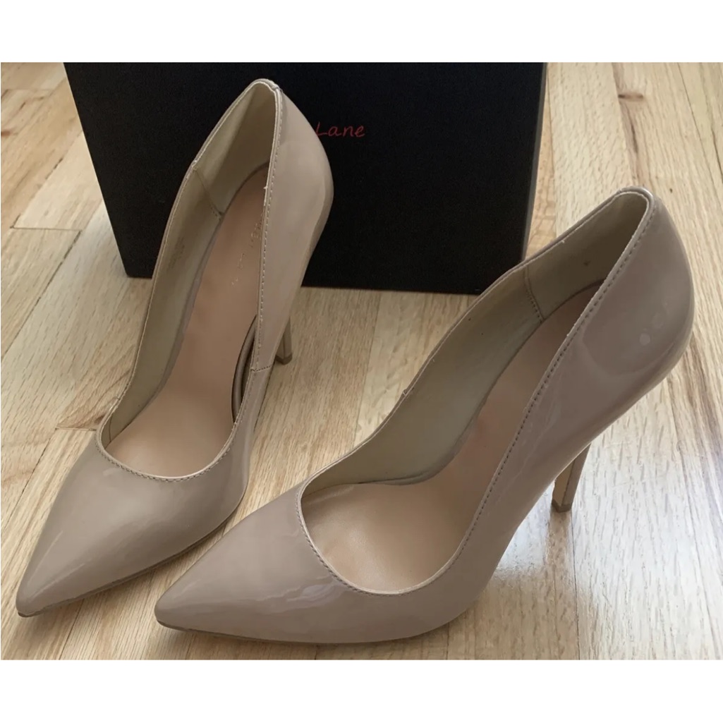 Maiden Lane Pointy Toe Pump Tan Size 9.5 With Box